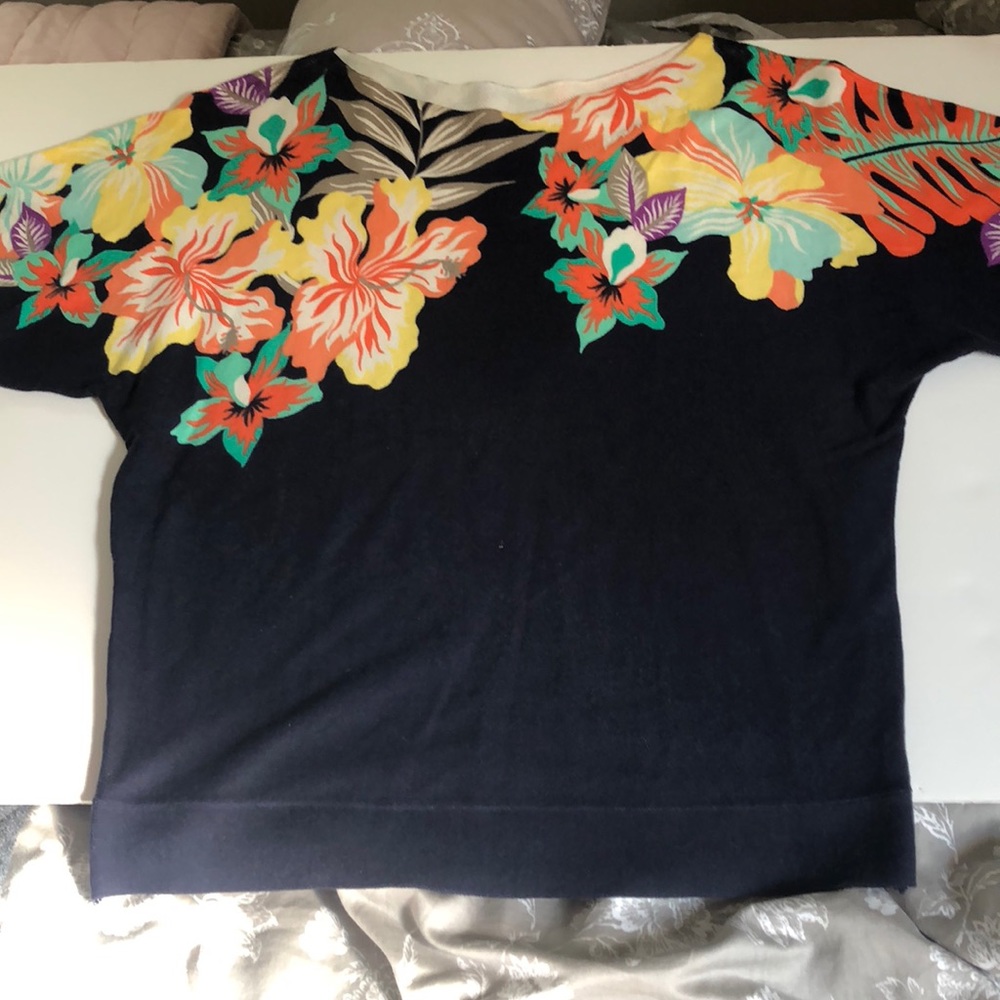 Great summer sweater - Talbots tropical floral